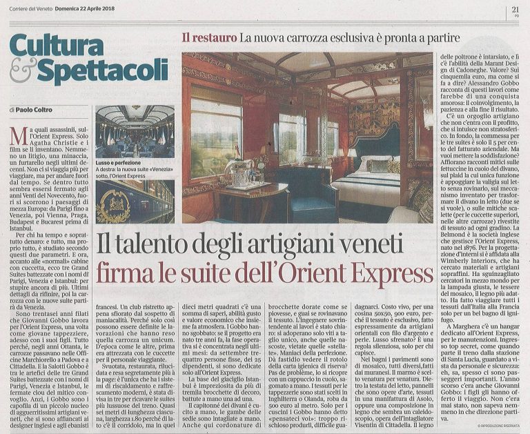 Corriere della Sera – ORIENT EXPRESS