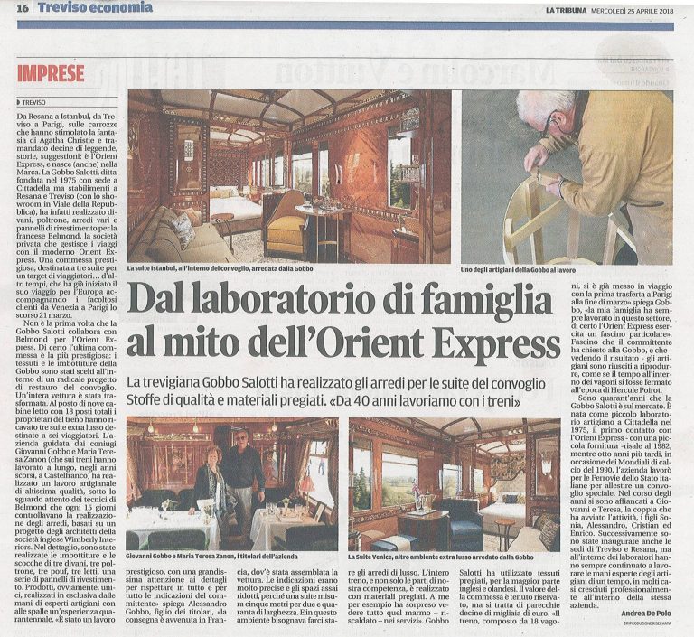 La Tribuna di Treviso – ORIENT EXPRESS